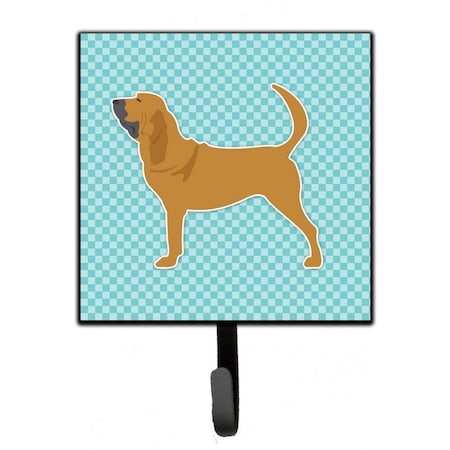 Carolines Treasures Bloodhound Checkerboard Blue Leash or Key Holder BB3684SH4